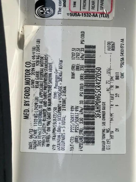 used 2012 Ford Fusion car, priced at $8,990