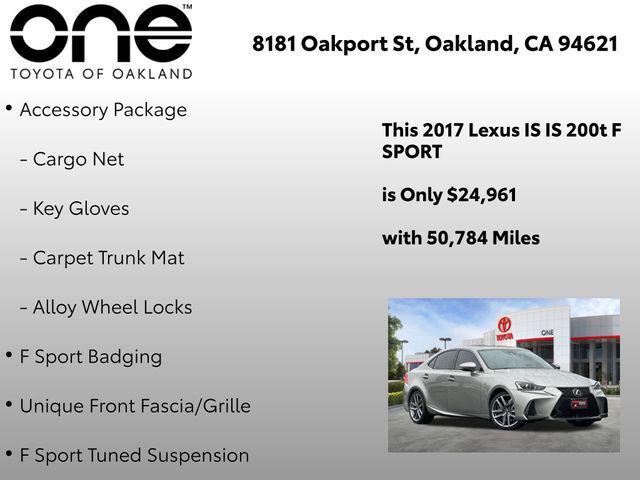 used 2017 Lexus IS 200t car, priced at $24,561
