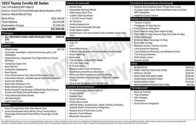 used 2023 Toyota Corolla car, priced at $23,981