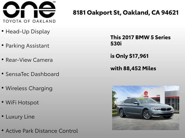 used 2017 BMW 530 car, priced at $17,961
