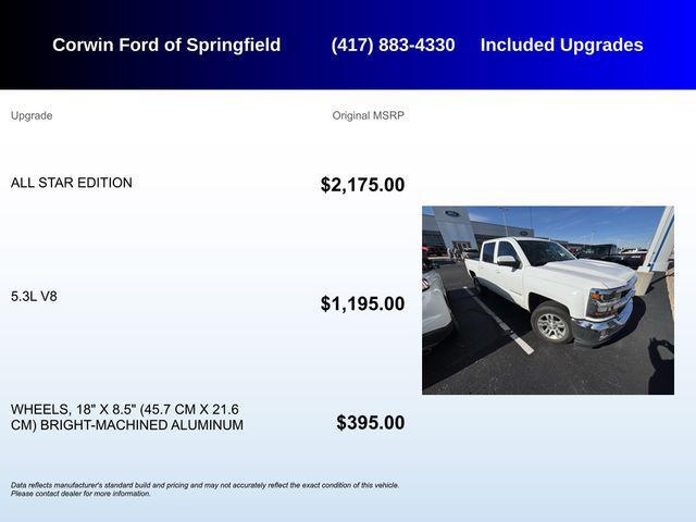 used 2018 Chevrolet Silverado 1500 car, priced at $16,989