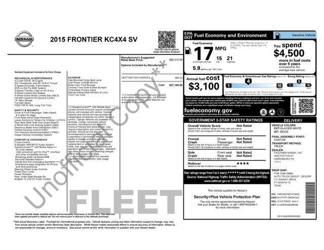 used 2015 Nissan Frontier car, priced at $11,329