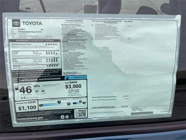 new 2026 Toyota Camry car, priced at $41,324