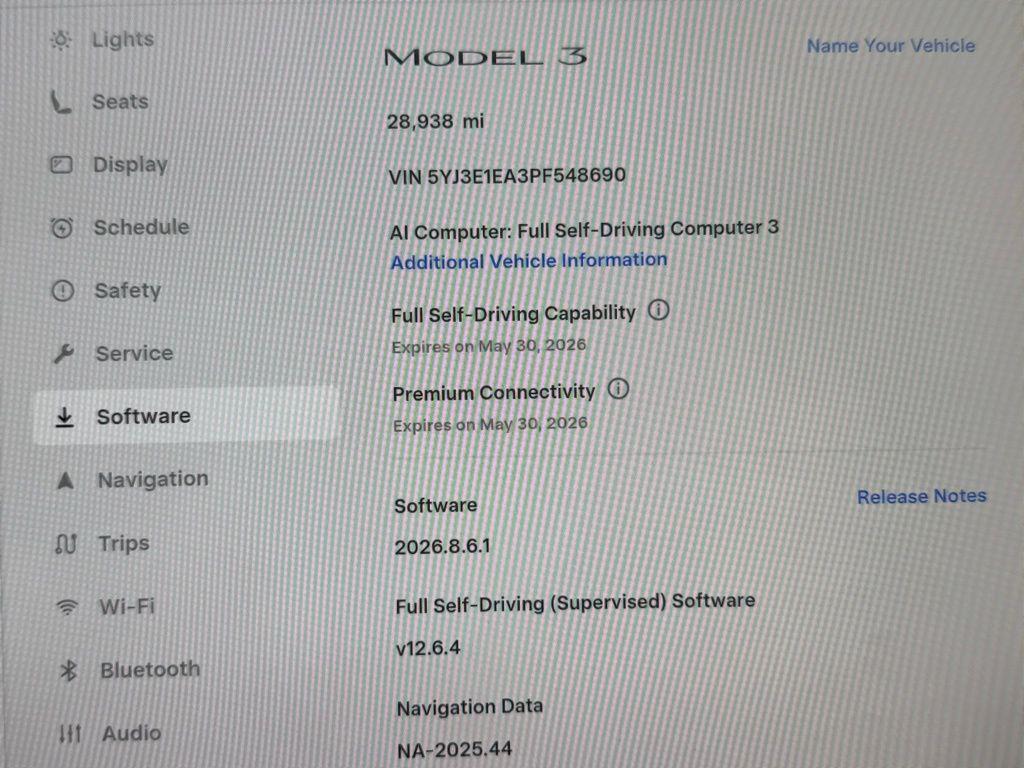 used 2023 Tesla Model 3 car, priced at $28,500