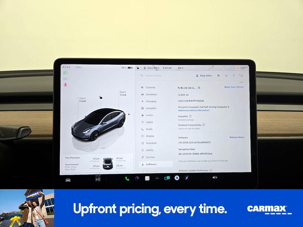 used 2023 Tesla Model 3 car, priced at $27,998