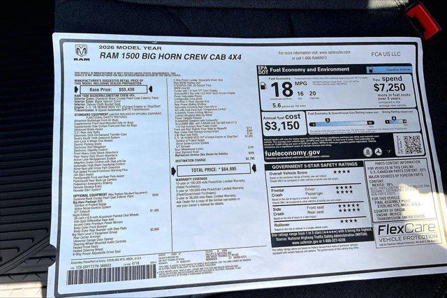 new 2026 Ram 1500 car, priced at $57,205
