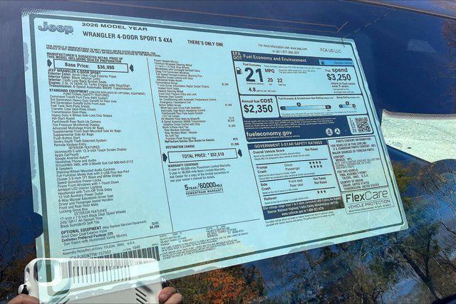 new 2026 Jeep Wrangler car, priced at $47,709