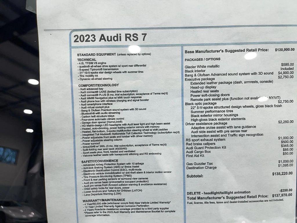 used 2023 Audi RS 7 car, priced at $112,971