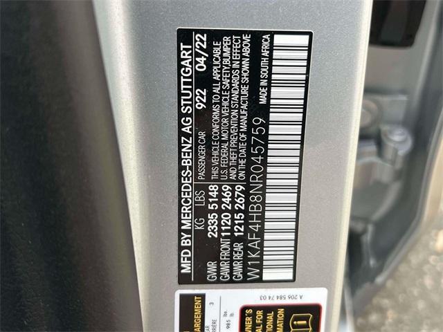 used 2022 Mercedes-Benz C-Class car, priced at $35,362