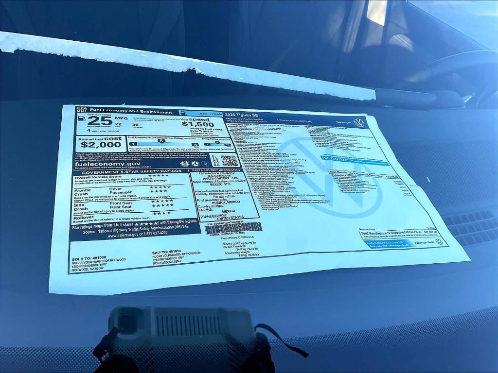 new 2026 Volkswagen Tiguan car, priced at $35,417