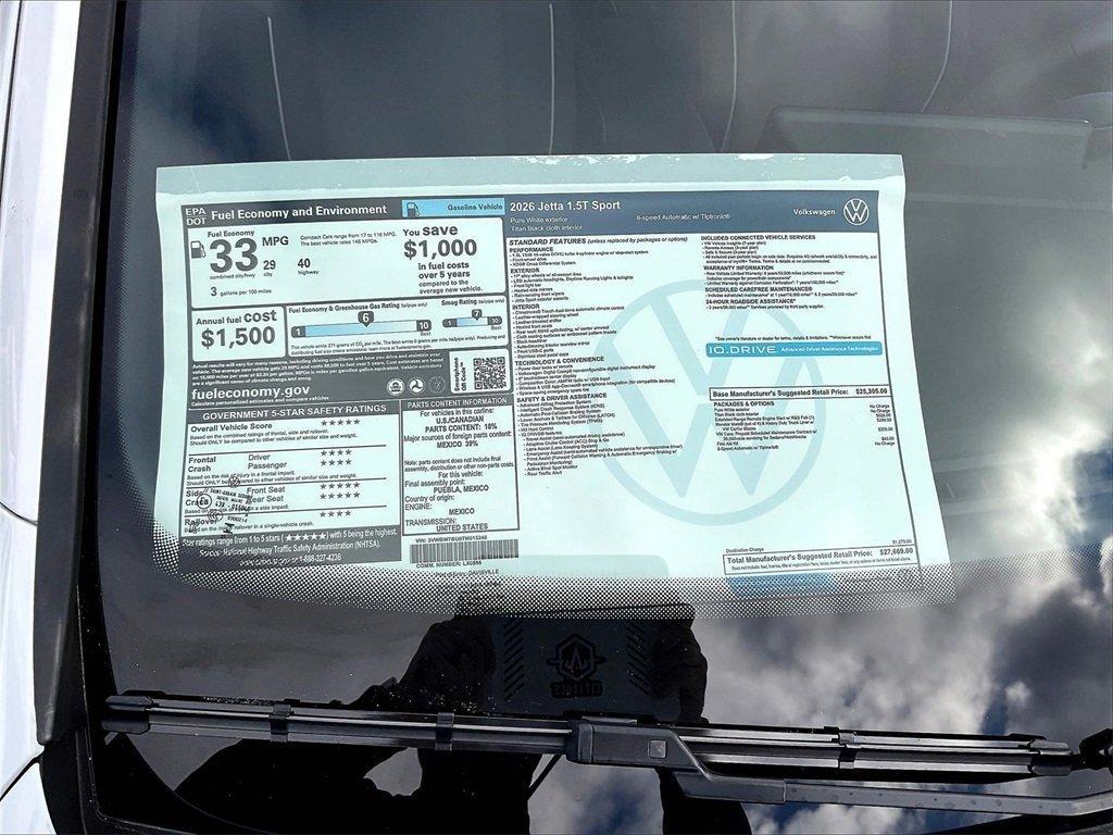new 2026 Volkswagen Jetta car, priced at $26,386