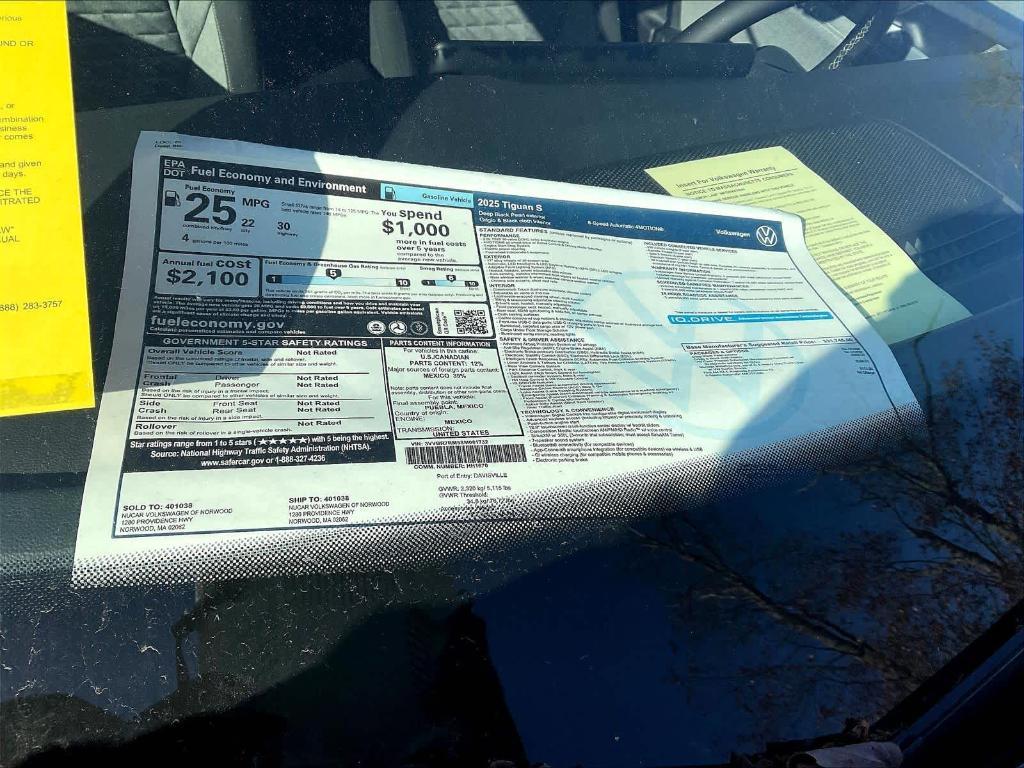 new 2025 Volkswagen Tiguan car, priced at $27,594