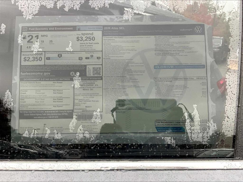 new 2026 Volkswagen Atlas car, priced at $48,482