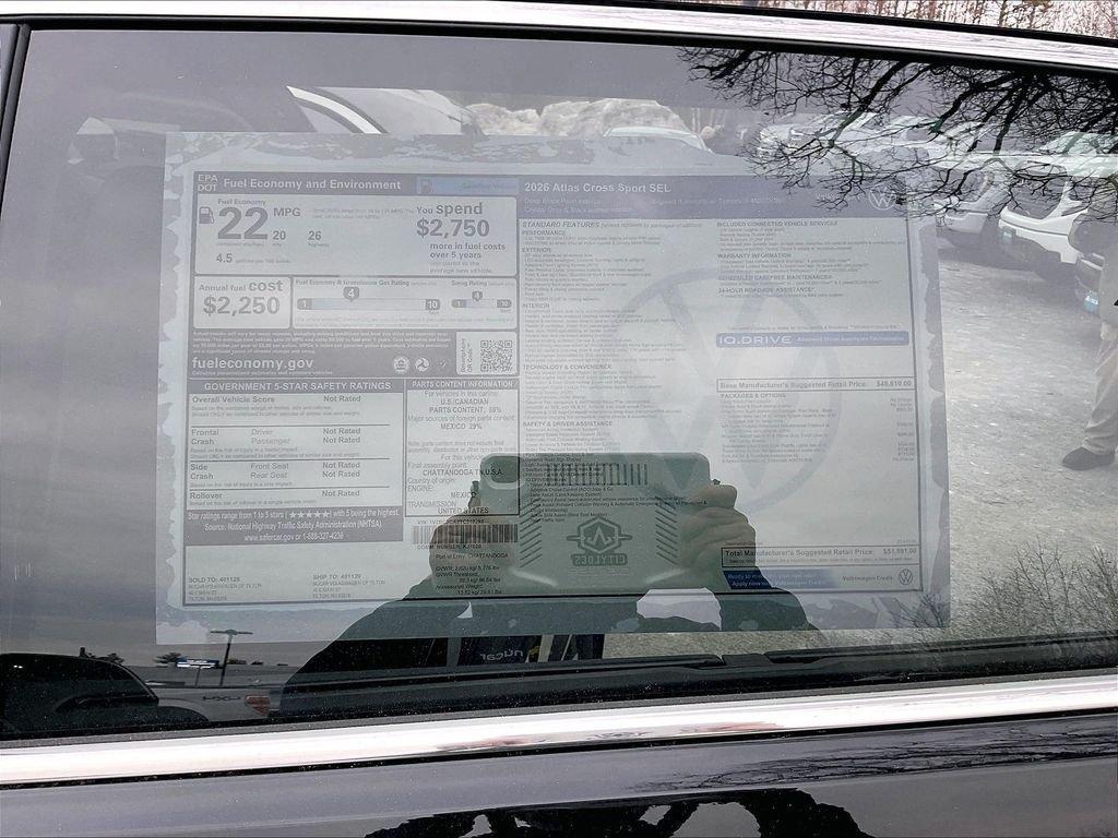 new 2026 Volkswagen Atlas Cross Sport car, priced at $47,492