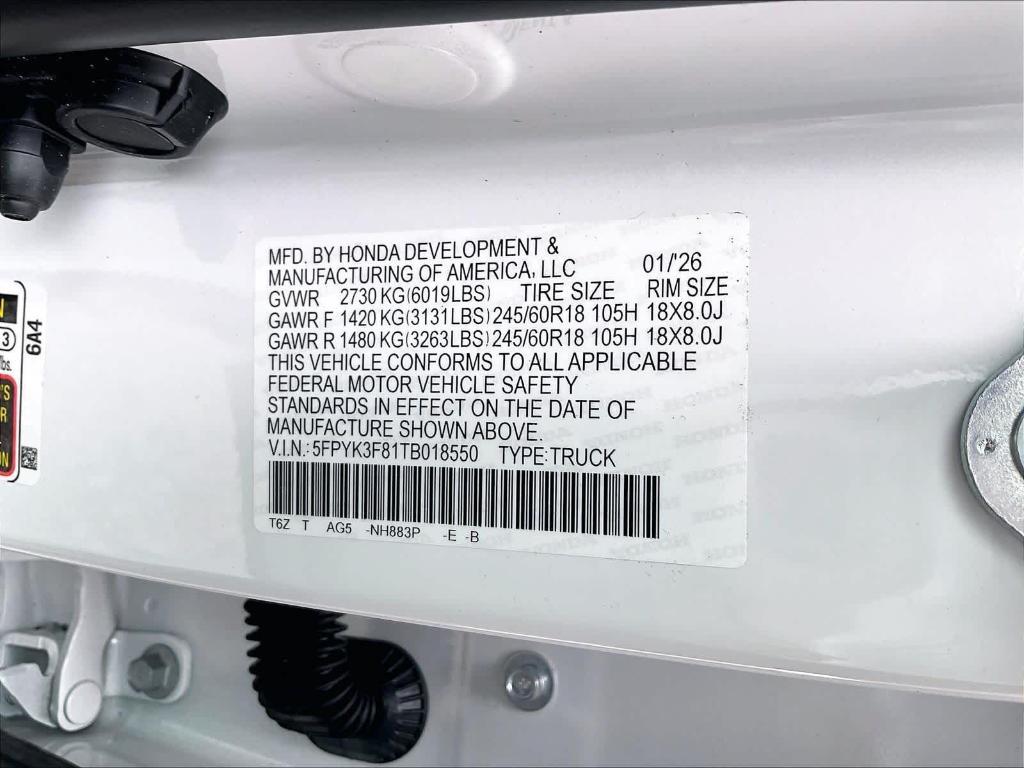 new 2026 Honda Ridgeline car, priced at $45,693