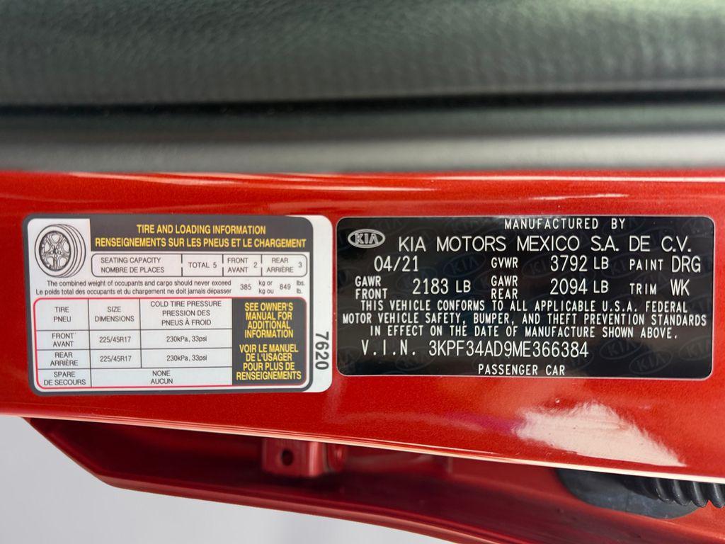 used 2021 Kia Forte car, priced at $15,000