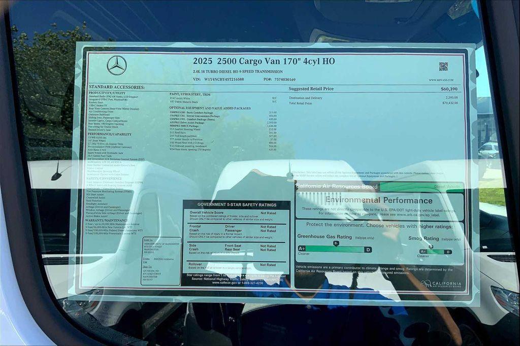 new 2025 Mercedes-Benz Sprinter 2500 car, priced at $70,432