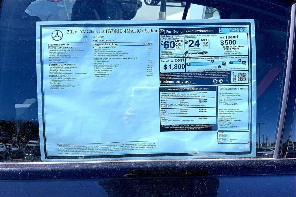 new 2026 Mercedes-Benz AMG E 53 car, priced at $99,280