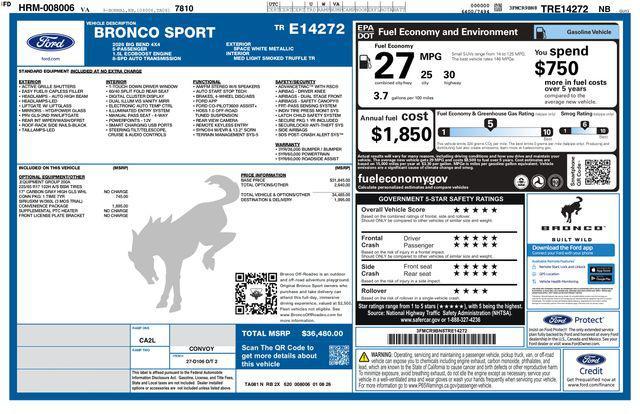 new 2026 Ford Bronco Sport car, priced at $30,997