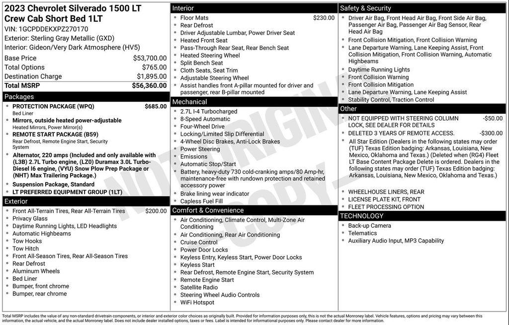 used 2023 Chevrolet Silverado 1500 car, priced at $36,288