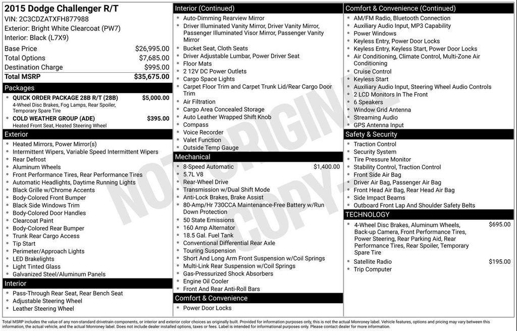 used 2015 Dodge Challenger car, priced at $18,988