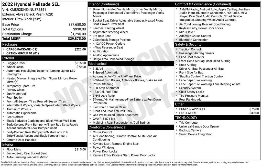 used 2022 Hyundai Palisade car, priced at $28,788