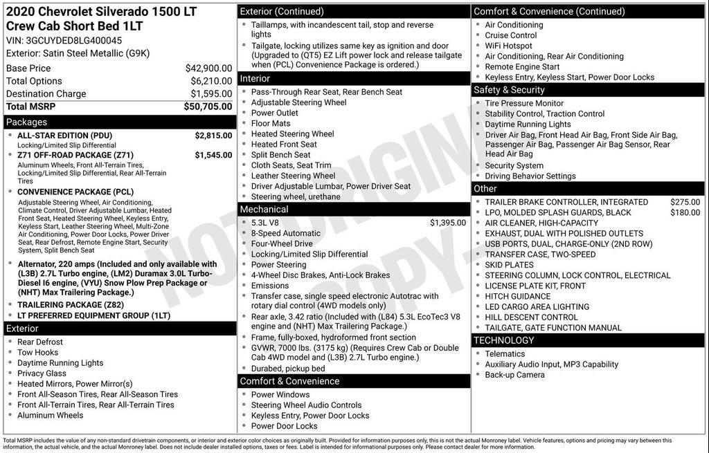 used 2020 Chevrolet Silverado 1500 car, priced at $24,488