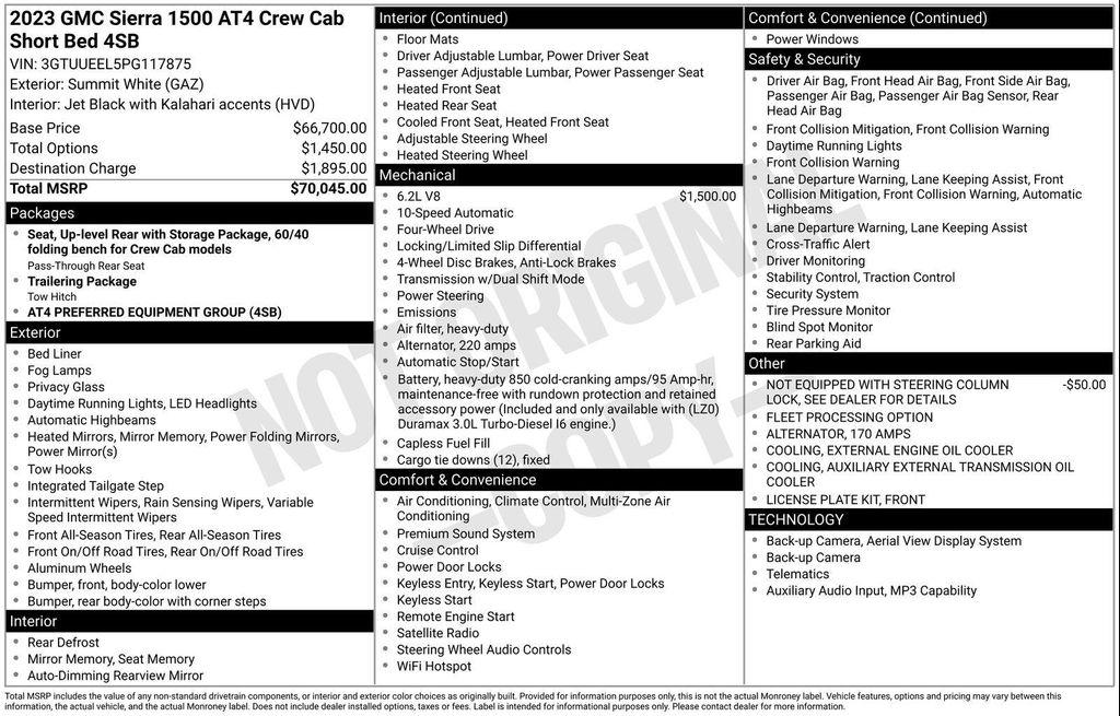 used 2023 GMC Sierra 1500 car, priced at $49,688