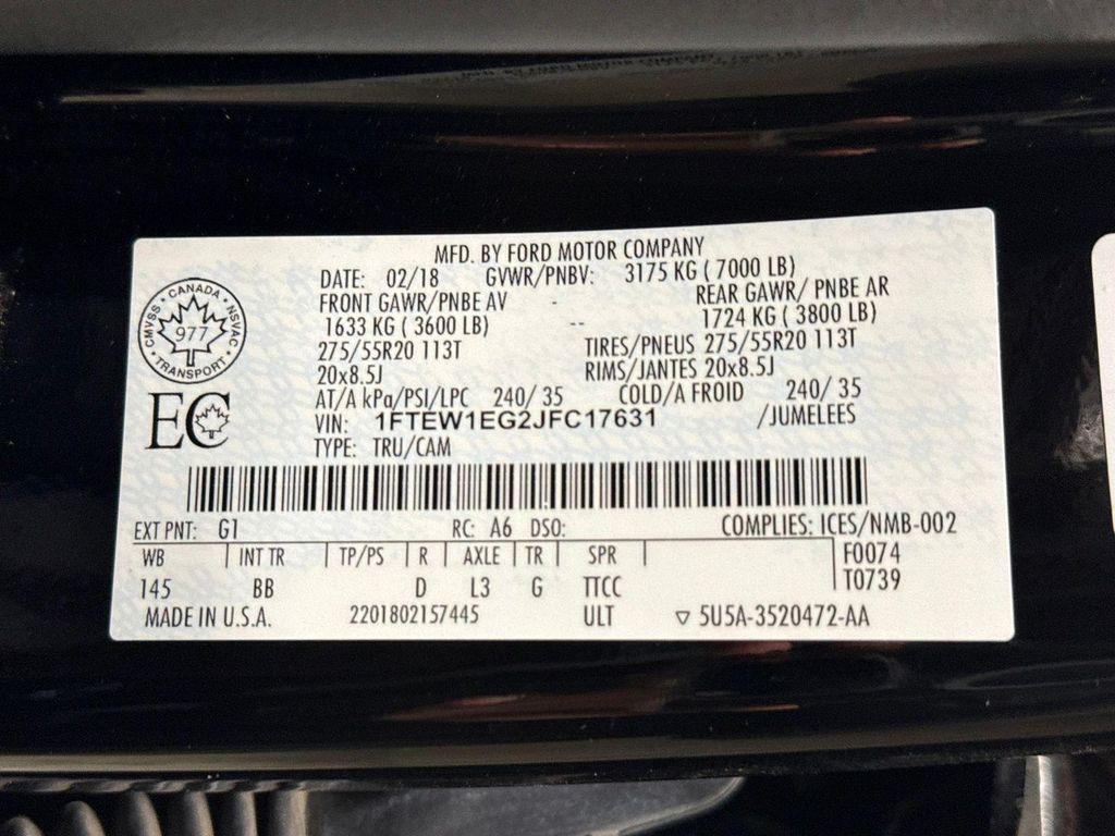 used 2018 Ford F-150 car, priced at $33,611