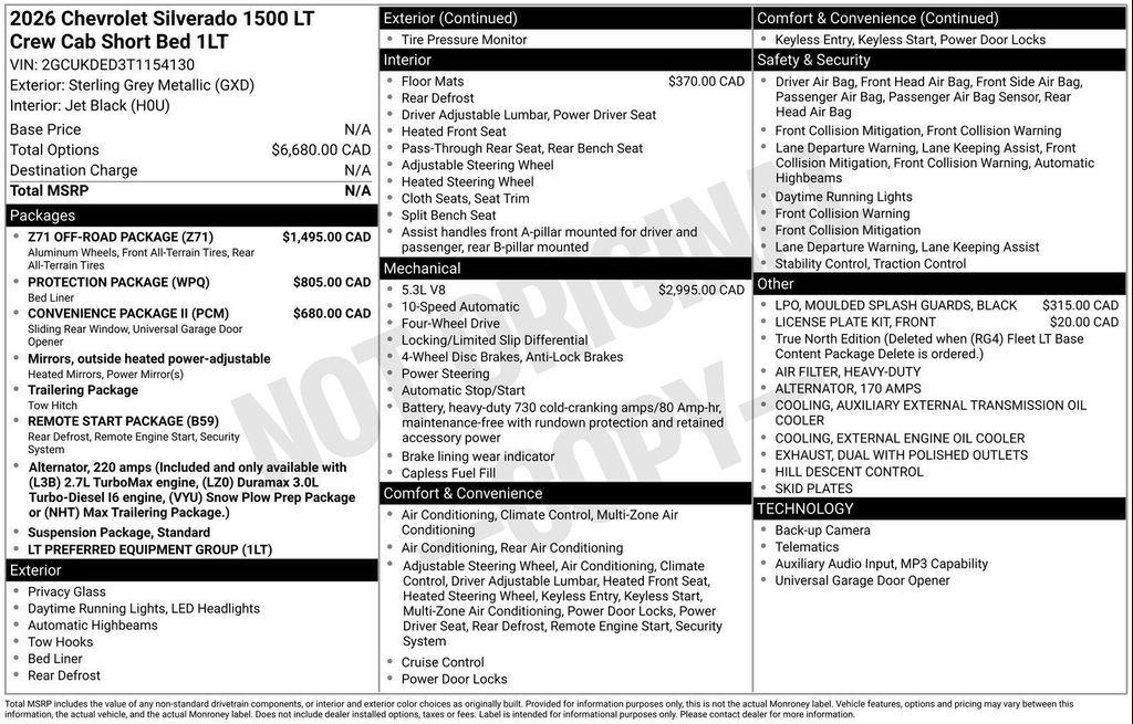 new 2026 Chevrolet Silverado 1500 car, priced at $56,410