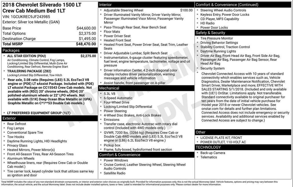 used 2018 Chevrolet Silverado 1500 car, priced at $26,888