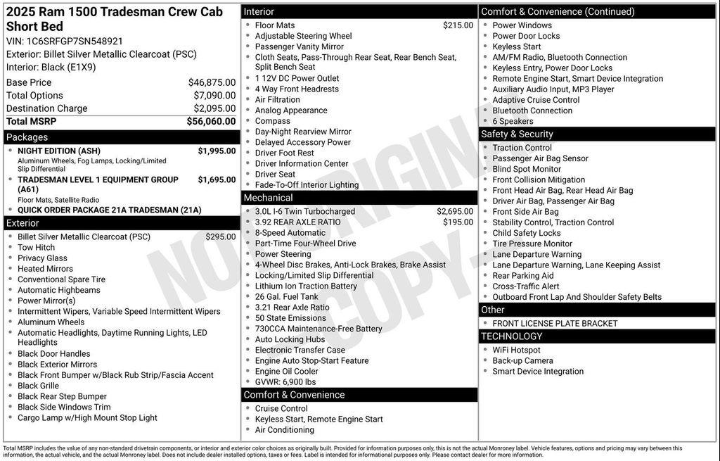 used 2025 Ram 1500 car, priced at $39,788