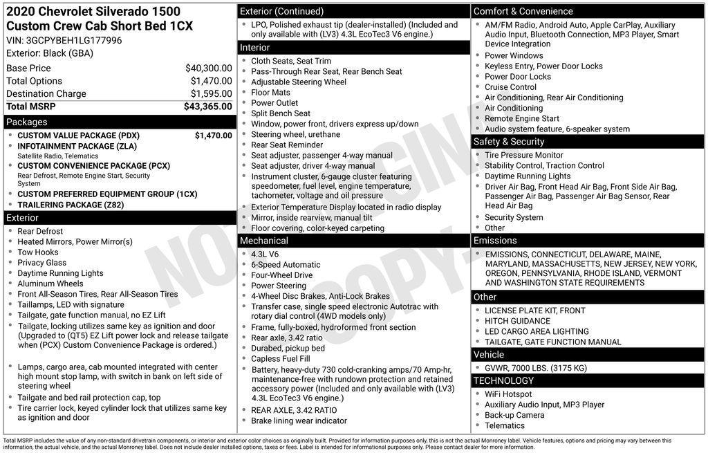 used 2020 Chevrolet Silverado 1500 car, priced at $23,739