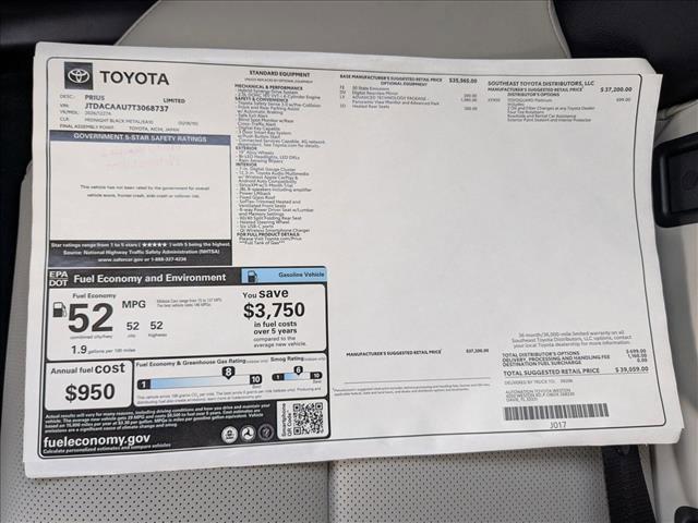 new 2026 Toyota Prius car, priced at $37,486