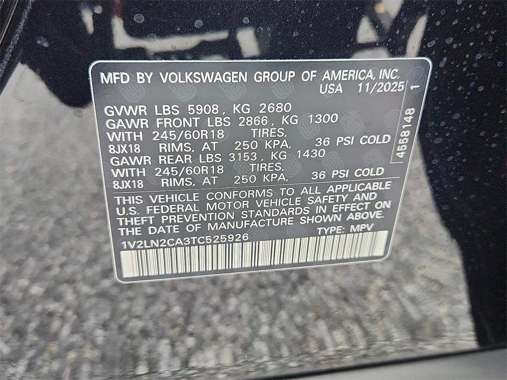 new 2026 Volkswagen Atlas car, priced at $44,012