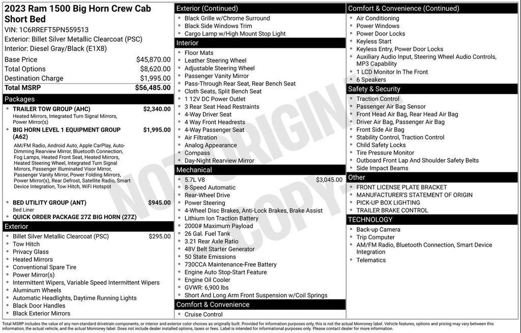 used 2023 Ram 1500 car, priced at $25,400