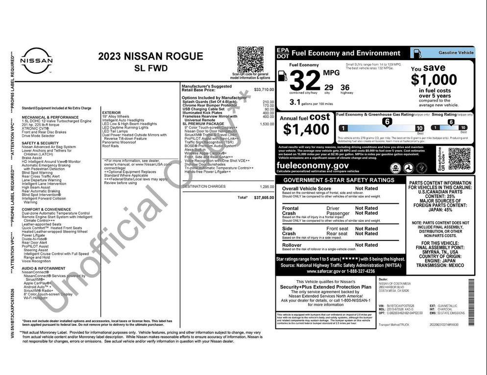 used 2023 Nissan Rogue car, priced at $22,500