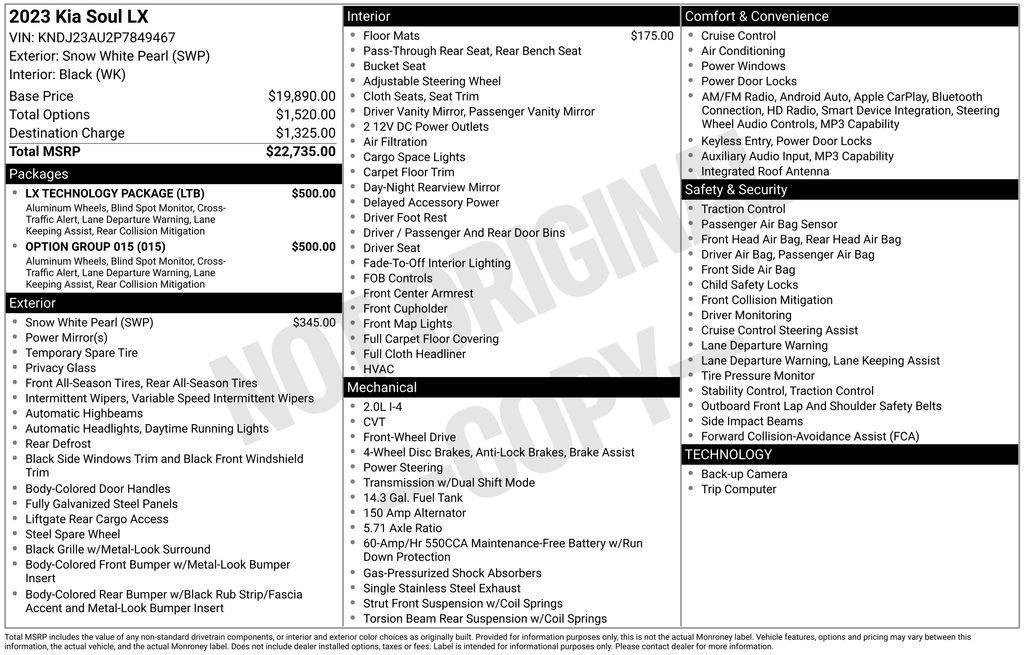 used 2023 Kia Soul car, priced at $14,950