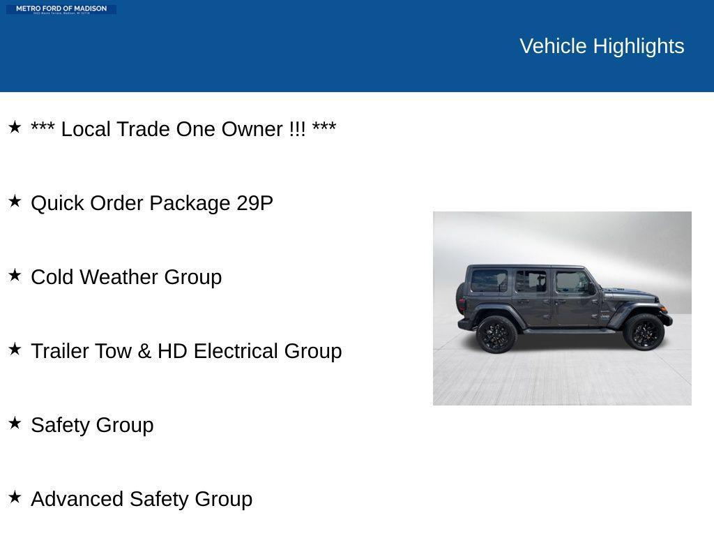 used 2021 Jeep Wrangler Unlimited 4xe car, priced at $23,100