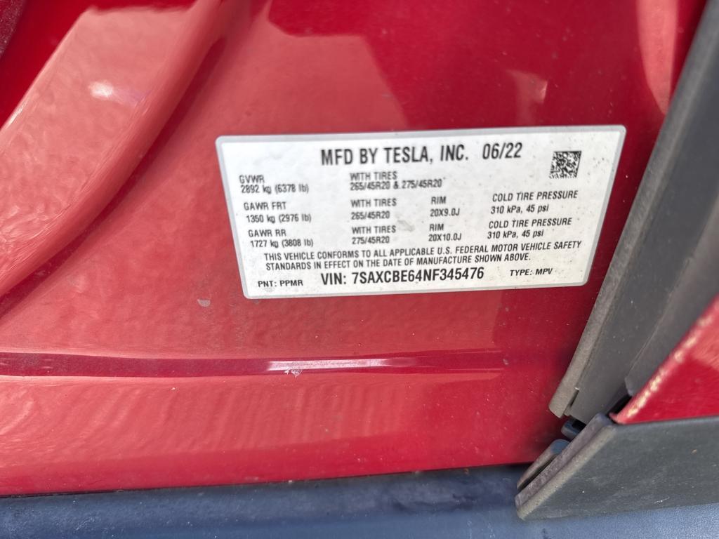 used 2022 Tesla Model X car, priced at $57,794