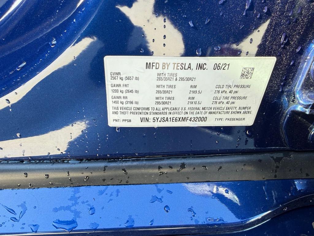 used 2021 Tesla Model S car, priced at $54,900