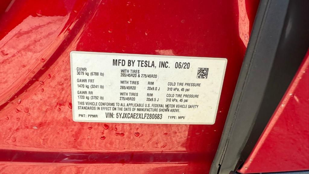 used 2020 Tesla Model X car, priced at $37,286