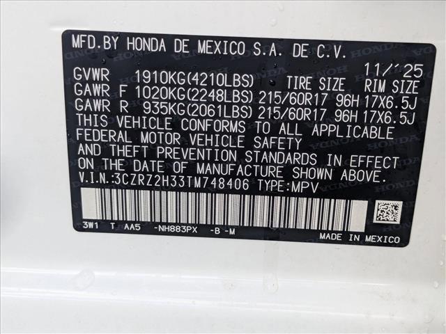 new 2026 Honda HR-V car, priced at $29,605