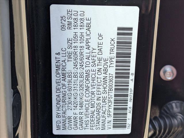 new 2026 Honda Ridgeline car, priced at $43,995