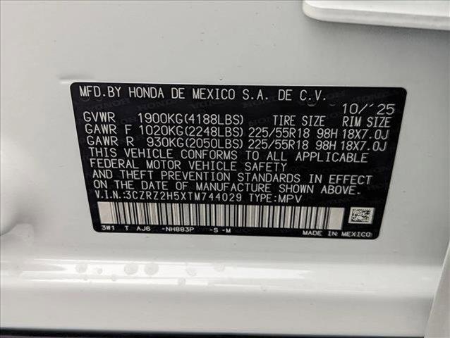 new 2026 Honda HR-V car, priced at $30,777