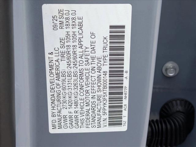 new 2026 Honda Ridgeline car, priced at $44,277