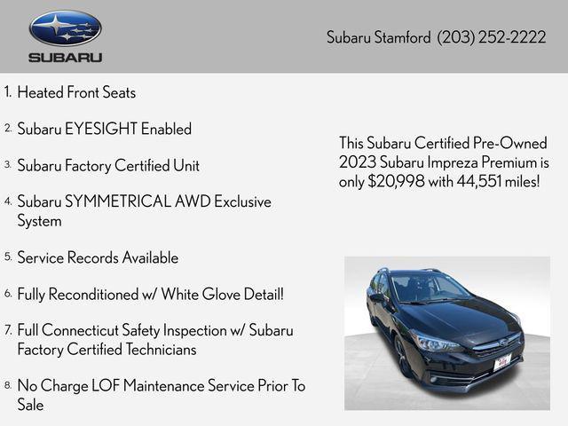 used 2023 Subaru Impreza car, priced at $20,998