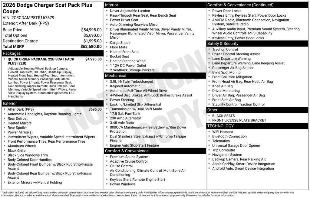 new 2026 Dodge Charger car, priced at $60,525