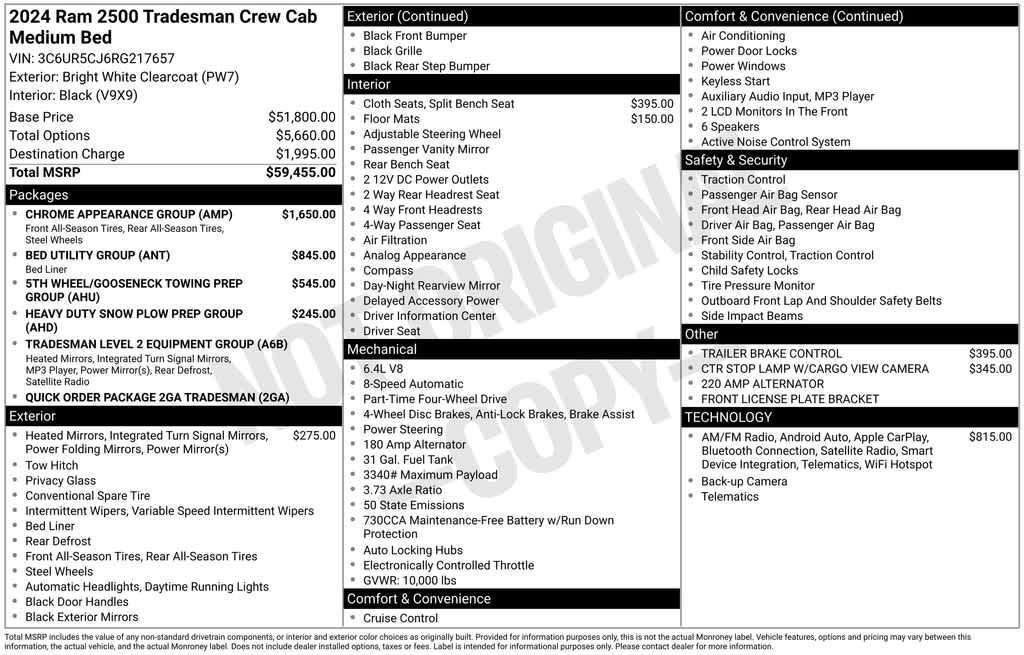 used 2024 Ram 2500 car, priced at $39,084