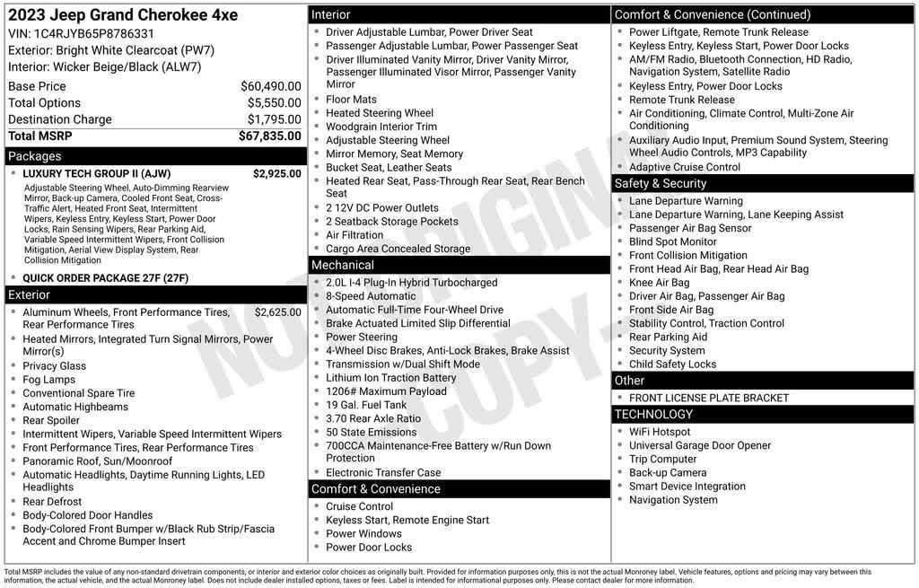 used 2023 Jeep Grand Cherokee 4xe car, priced at $28,346